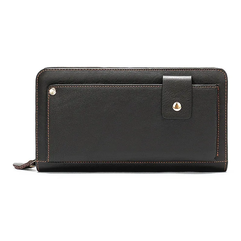 DOSRFINI Genuine Leather Clutch Men's Black/Coffee/Oil Coffee-1