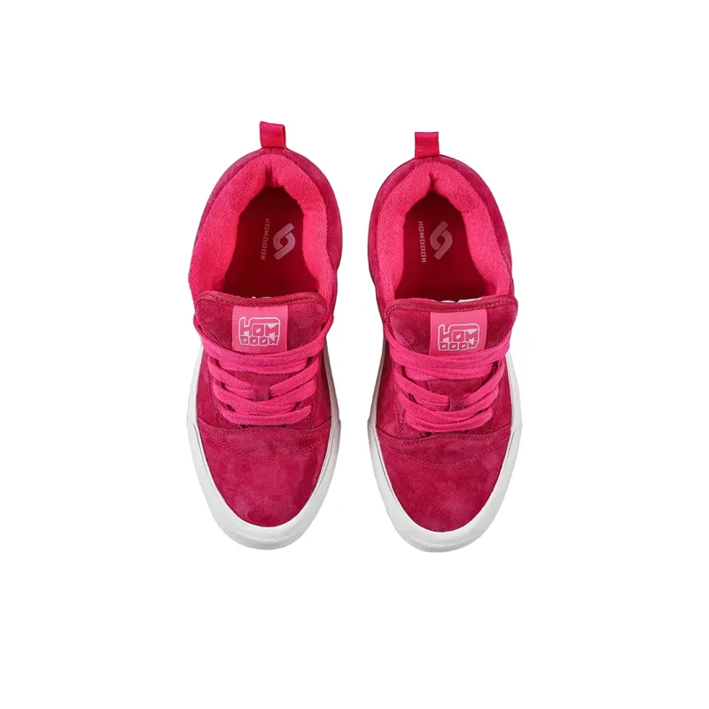 HOMDOON Coverage Anti-Slip And Wear-Resistant Low-Top Skateboard Shoes Unisex Dragon Fruit-3