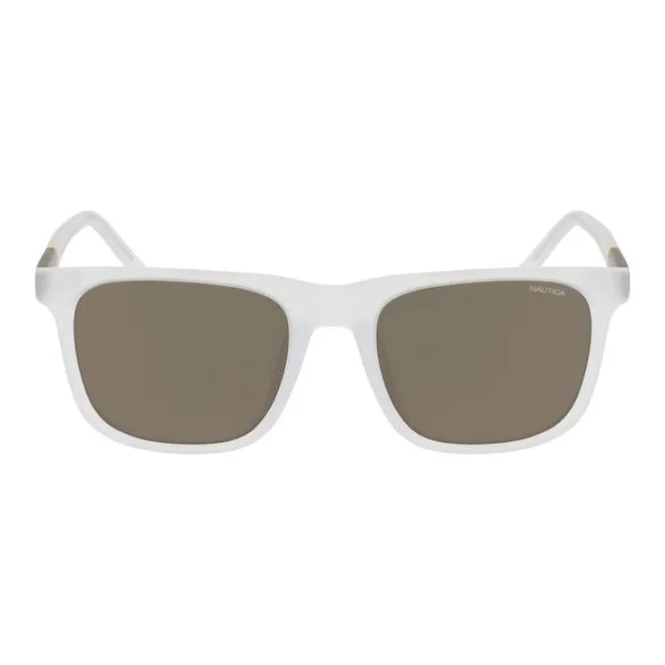 NAUTICA Plate Frame Square Sunglasses Unisex White-1
