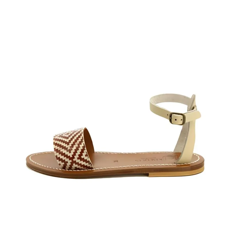 K Jacques St Tropez Strap Sandals Women's Beige-0