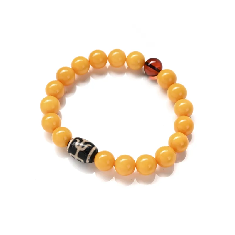 Abby's Wonderland Amber Beeswax Fine Jade Bracelets Unisex-2