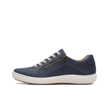 Clarks Wear-Resistant Slip-Resistant Low-Top Skateboard Shoes Women's Marine Blue