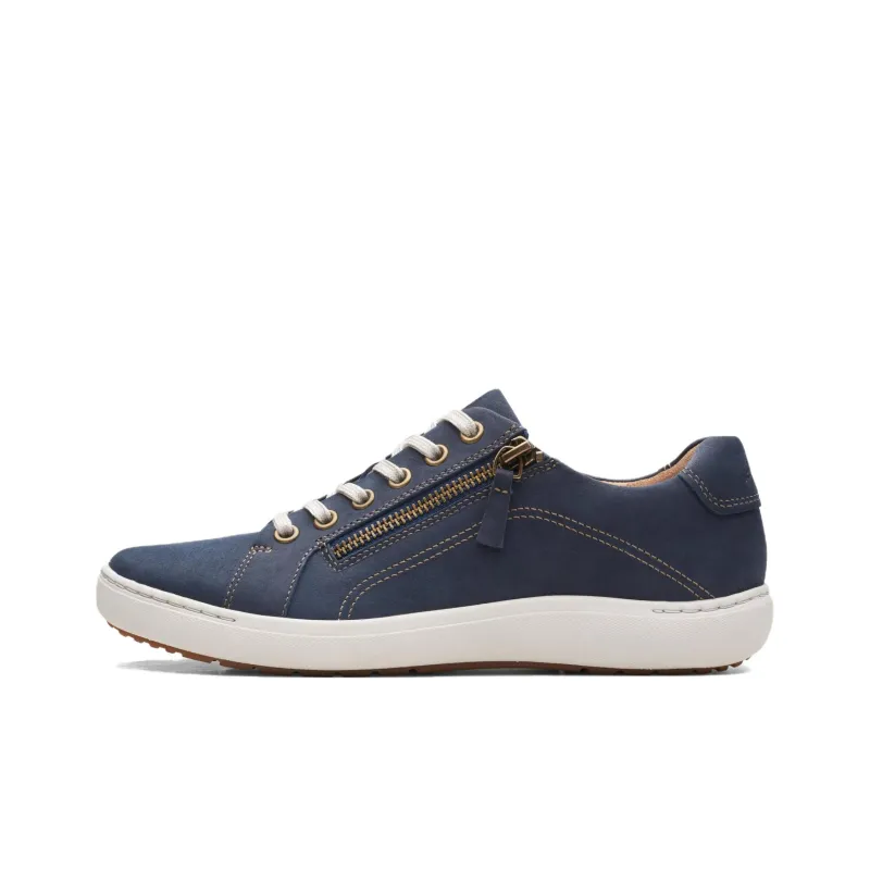 Clarks Wear-Resistant Slip-Resistant Low-Top Skateboard Shoes Women's Marine Blue-0