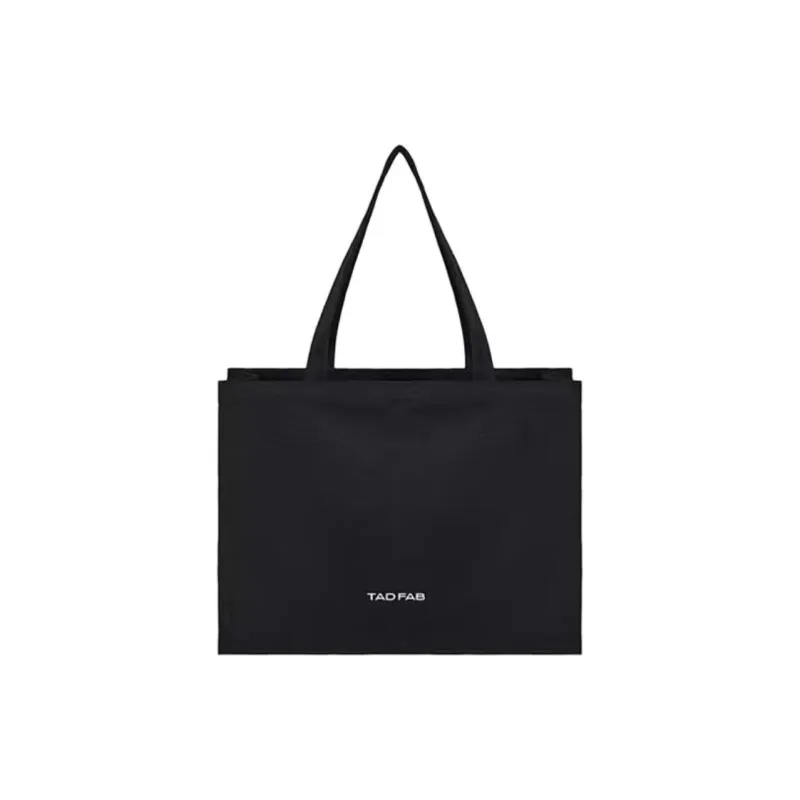 TAD FAB Fabric With Polyester Cotton Blend Tote Bag Shopping Bag Shoulder Bags Medium Size Women's Black-0