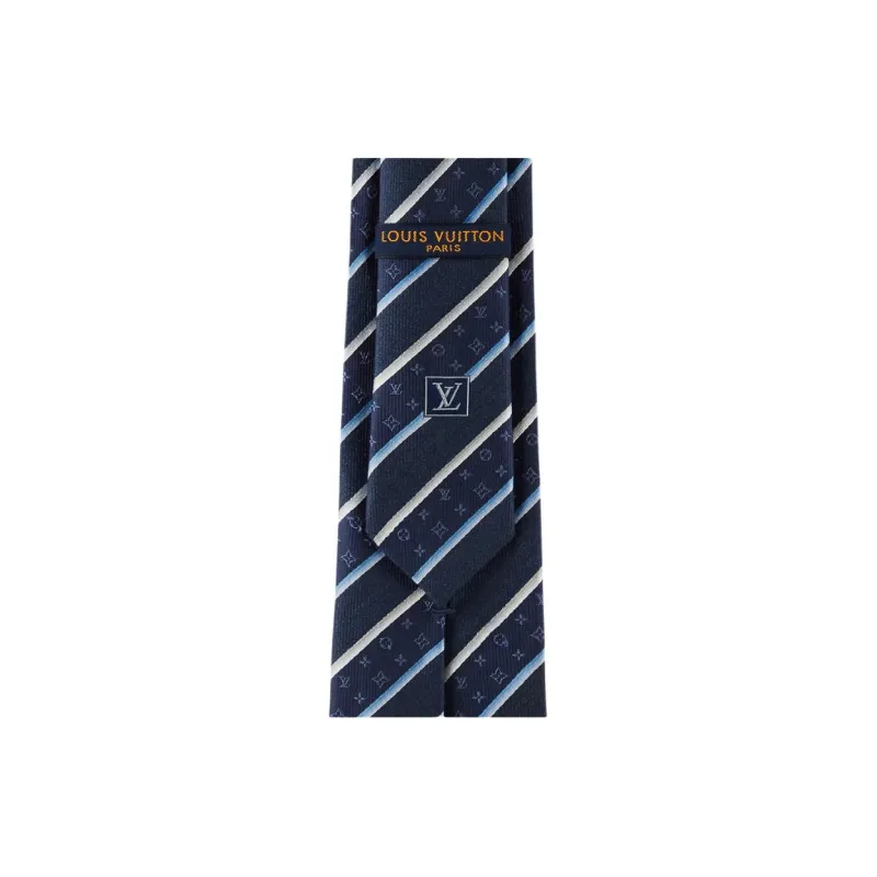 LOUIS VUITTON Silk Ties Men's Blue-2