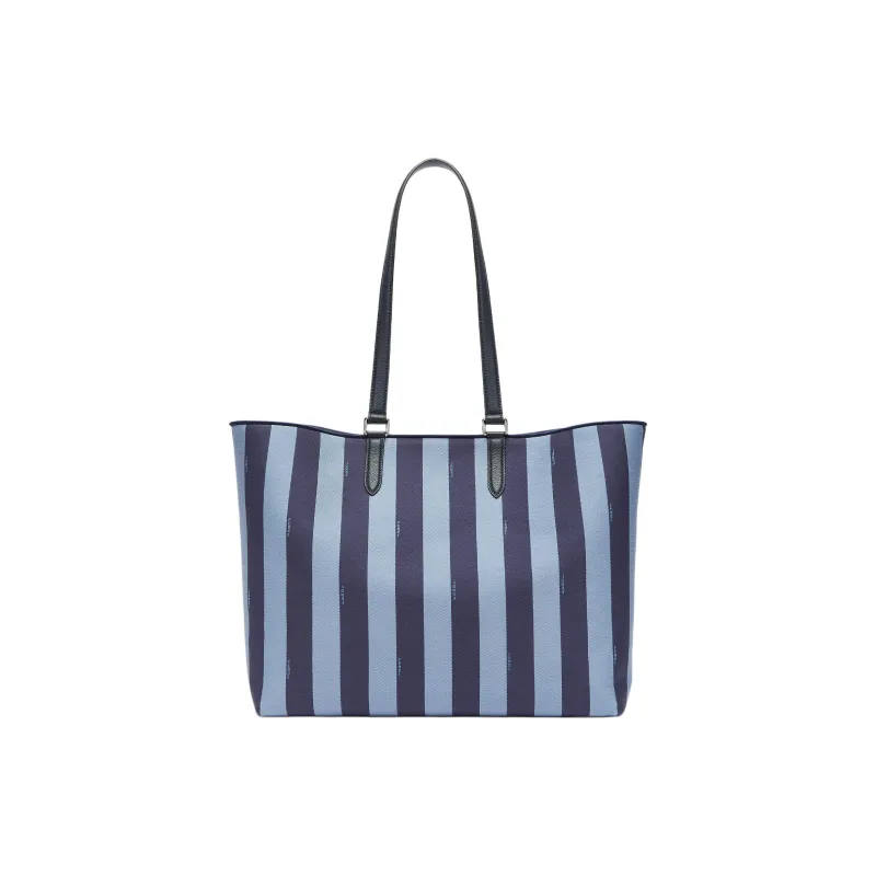 FENDI Jacquard Tote Bag Shopping Bag Handbag Men's Blue-2