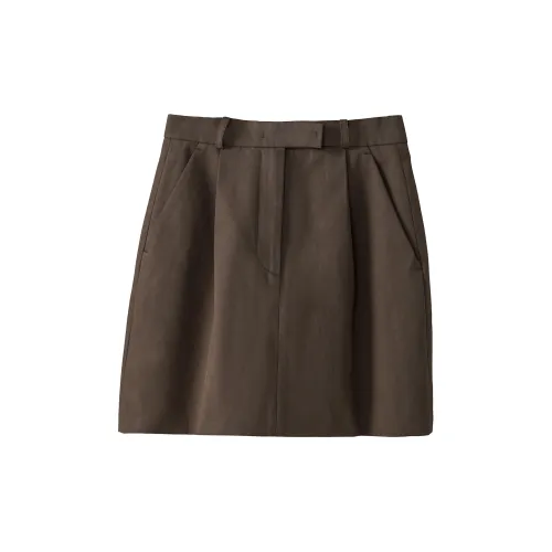 Fstudio Casual Short Skirts Women's Coffee