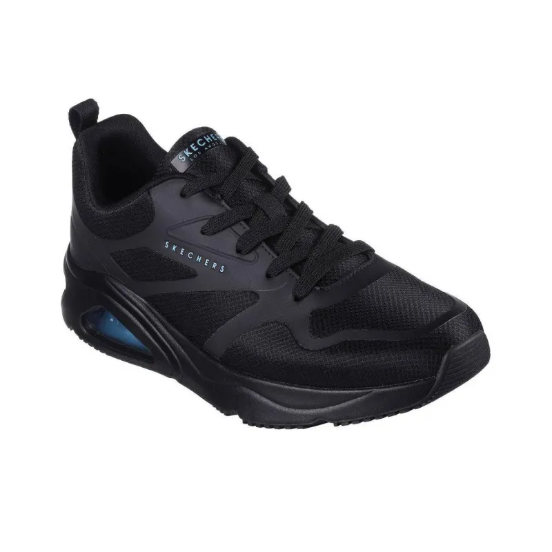 Skechers Street Abrasion Resistant Breathable Low Top Air Cushion Casual Running Shoes Men's Black-3