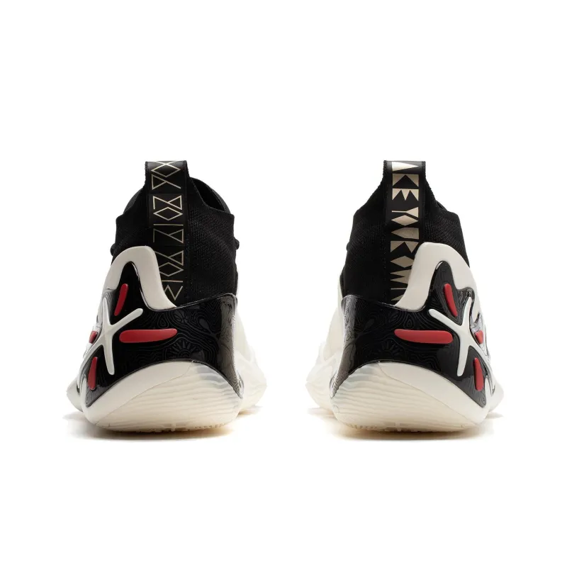 LINING Wow11 Basketball Shoes Men Mid Top White Black-5