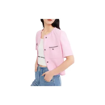 Hopeshow Cropped Coat Women's Ballet Pink 140