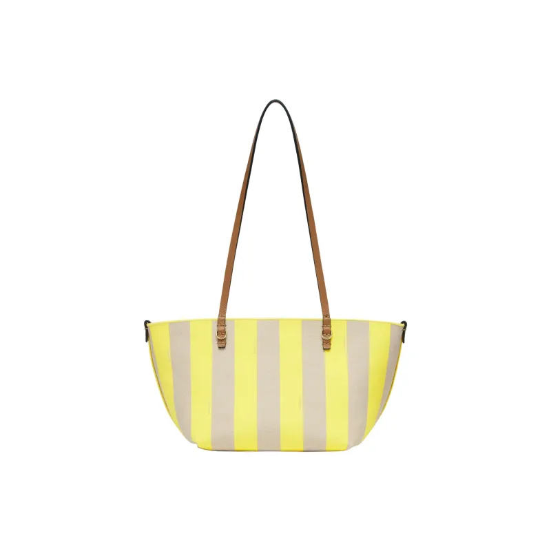 FENDI Jacquard Fabric Tote Bag Shopping Bag Handbag Shoulder Bag Women's Yellow-2