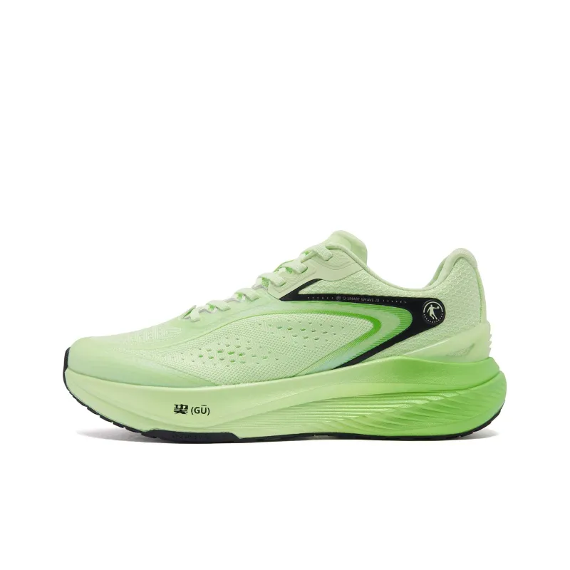 QIAODAN Shadow 1.0 Running Shoes Men Low Top Seagull Cyan/Black-0