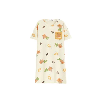 Tianmicat Nightgown Women's Custard