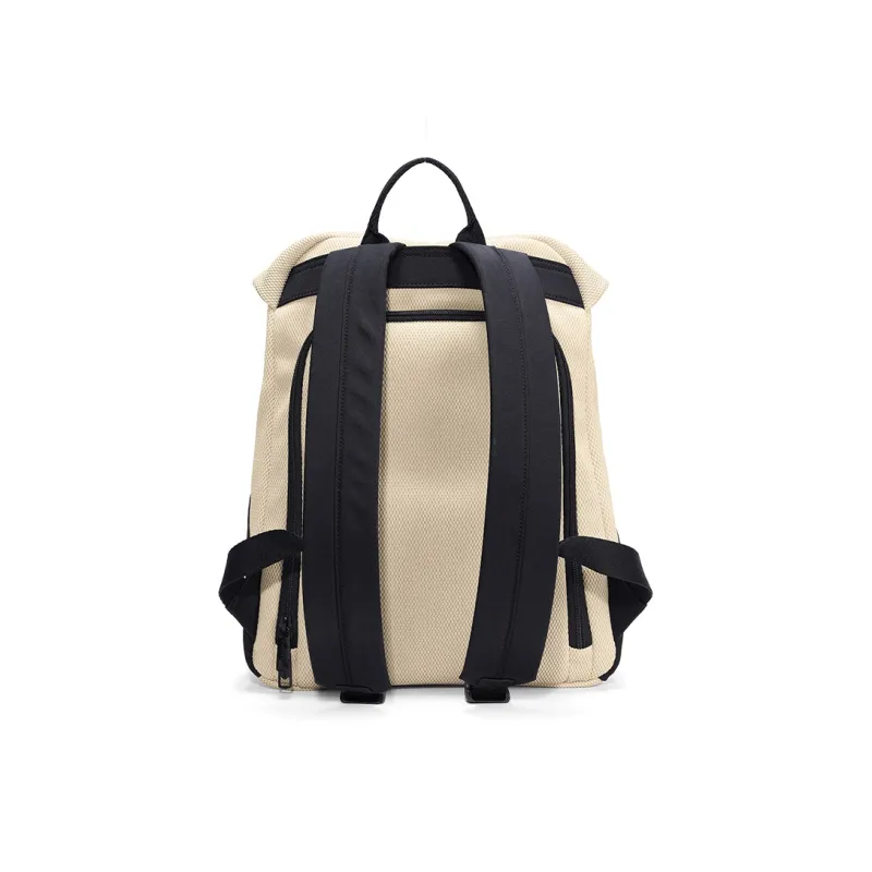 NOXXON Nylon Fabric Backpack Regular Women's Khaki/Obsidian Black-3