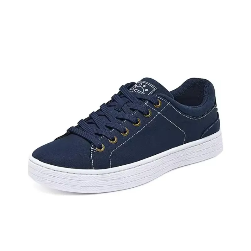 Skechers Bob's Wear resistant And Lightweight Low Top Canvas Shoes Men's Blue-2