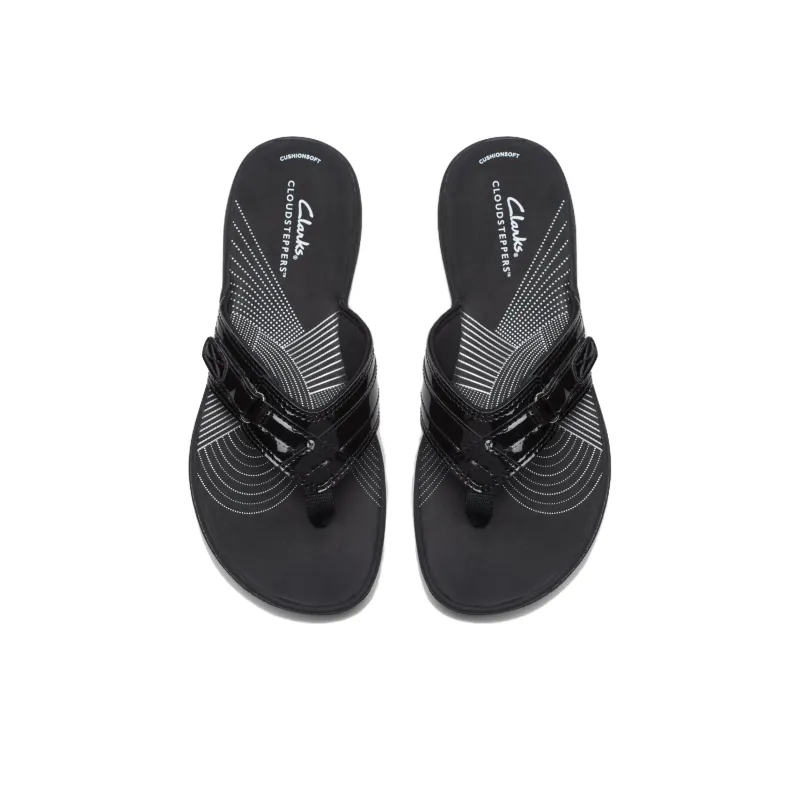 Clarks Flip Flops Women's Black-4