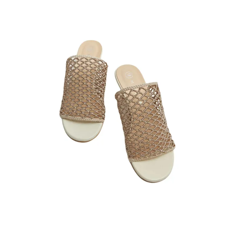 MIISTA Slide Slippers Women's Beige-2