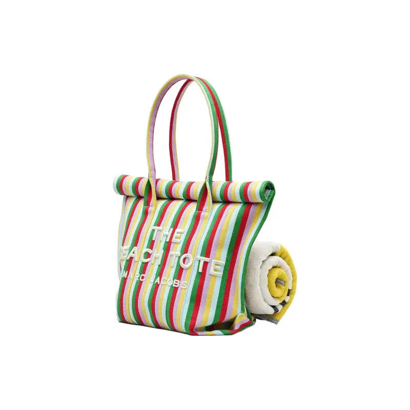 MARC JACOBS The Woven Stripe Beach Tote Bag-1