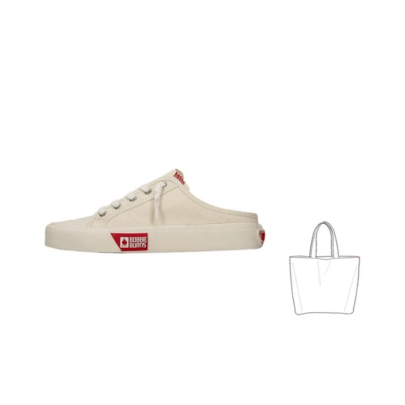 BOBBIE BURNS Anti-Slip Wear-Resistant Low-Top Canvas Shoes Unisex White-5