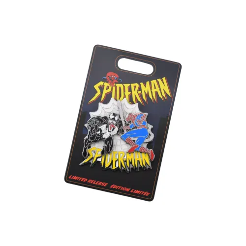 Disney Marvel Characters Spider Man, Venom In The 1990s Badges