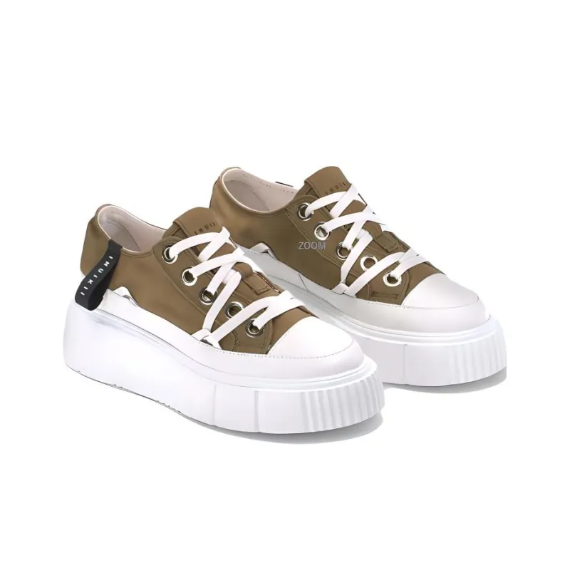Inuikii Matilda Low-Top Canvas Shoes Women's Army Green-2