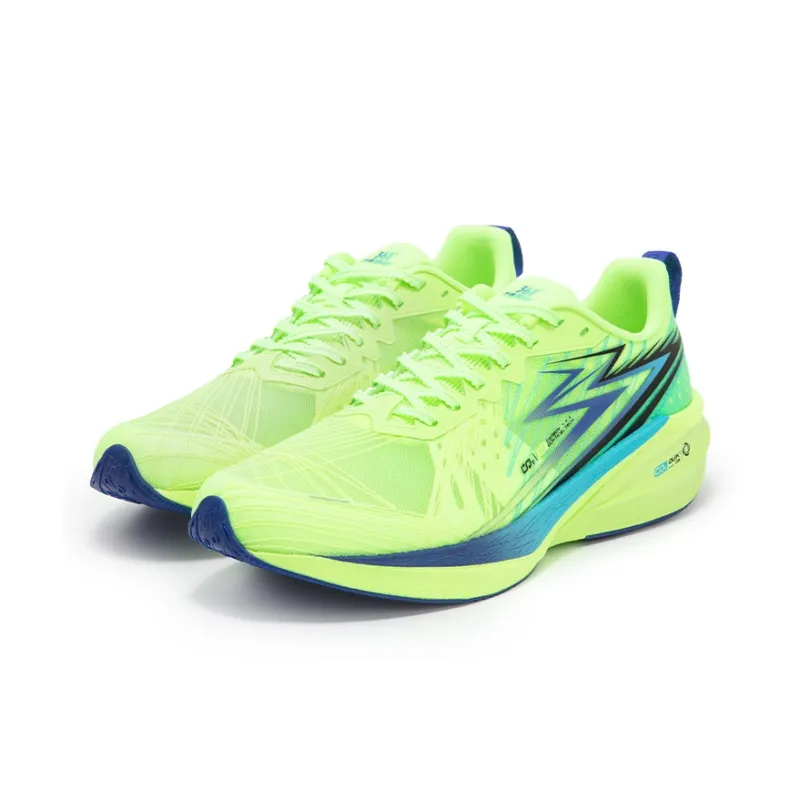 361° Cushioning Breathable Low Top Sprint Running Shoes Men's Green Blue-2