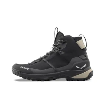 SALEWA Puez Mid Powerte Cushioning, Wear Resistant Mid Top Hiking Shoes Women's Black