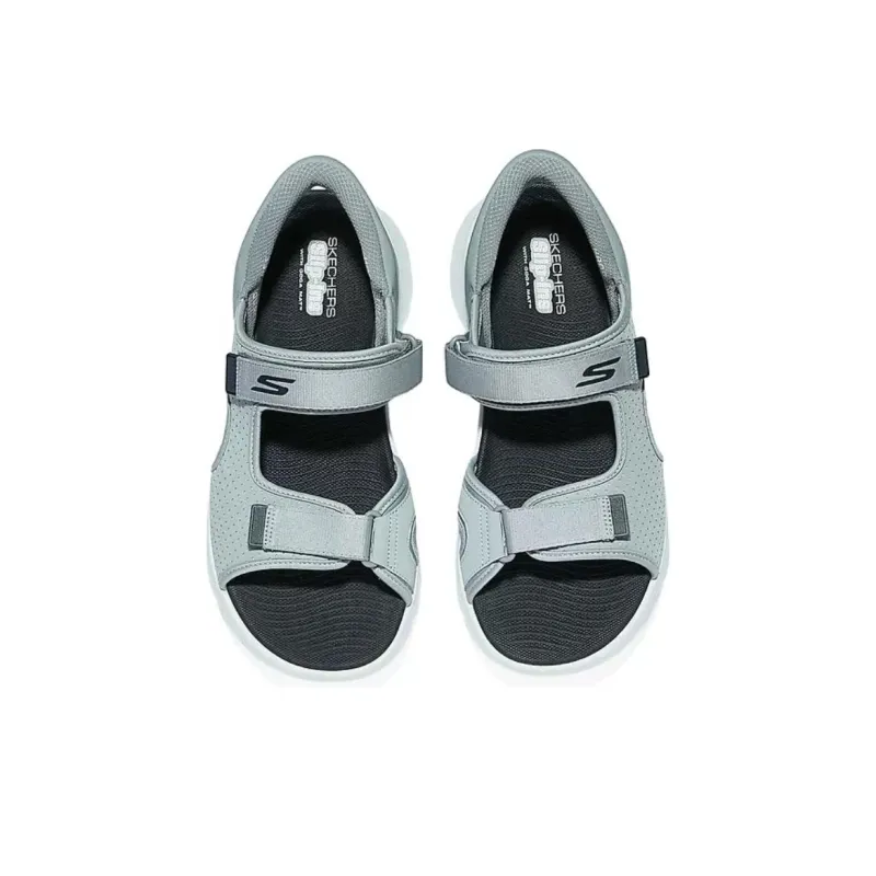 Skechers Go Walk Fle One Strap Sandals Men's Gray Blue-3