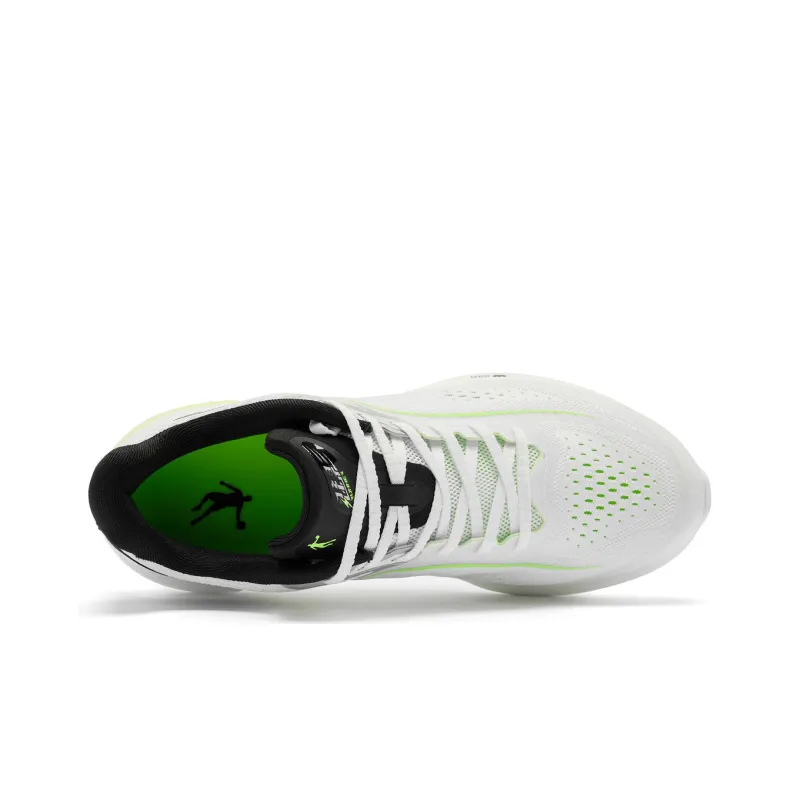 QIAODAN Shadow 1.0 Running Shoes Men Low Top Jordan White/Flying Shadow Green-3