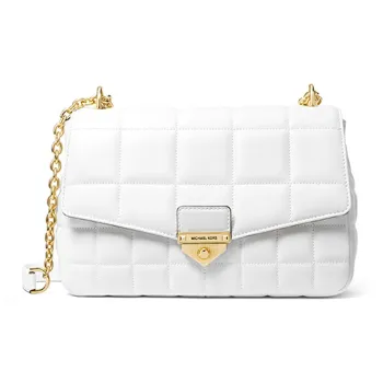 MICHAEL KORS Soho Sheepskin Shoulder Bag Crossbody Bag Large Size Women's White