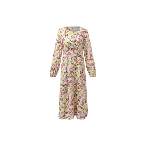 GOELIA Long-Sleeved Dresses Women's 79D Spring Paris Garden Print