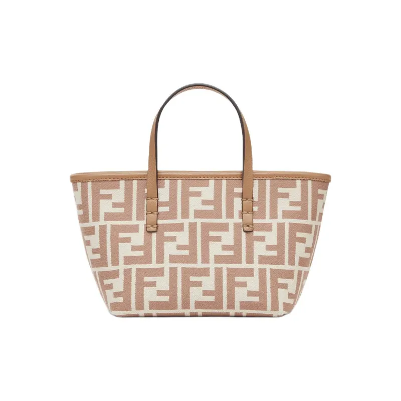 FENDI FF Jacquard Fabric Tote Bag, Shopping Bag, Shoulder Bag, Crossbody Bag Mini Women's Beige-2