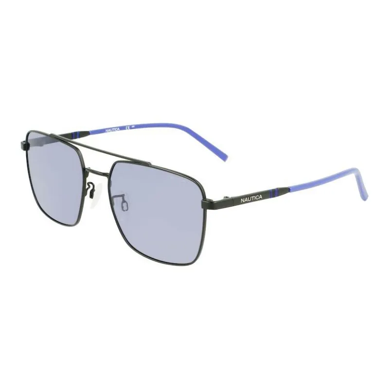 NAUTICA Metal Square Sunglasses Unisex Black-0