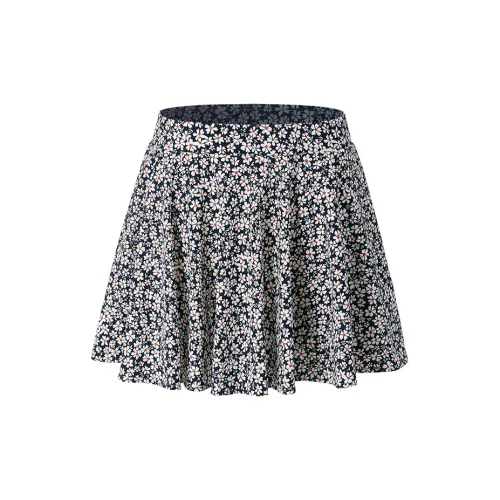 La Nikar Casual Short Skirts Women's Blue Sea White Daisy