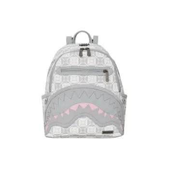 SPRAYGROUND Ai SANDFLOWER Collaboration Artificial Leather Backpack Unisex Gray