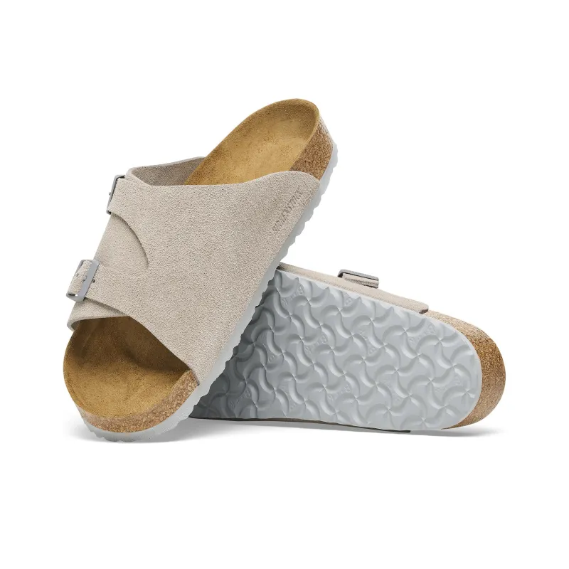 Birkenstock Zrich Suede Leather Narrow Fit Sandals 'Stone Coin'-5