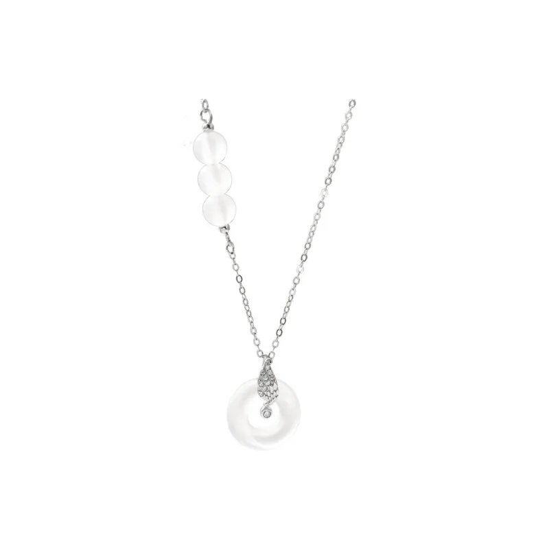 Long Fu Chalcedony Necklaces Women's-0