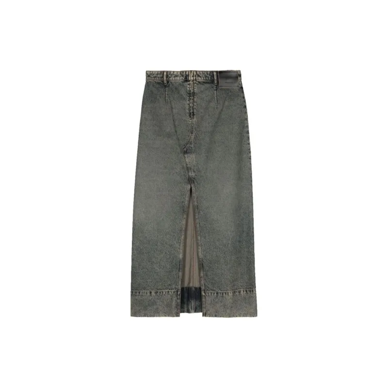 SportMax Piave Denim Maxi Skirt-1