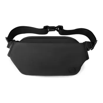 Slazenger Nylon Fabric Sports Cycling Bag Fanny Pack, Sling Bag, Shoulder Bag, Crossbody Bag Men's Black/Gray