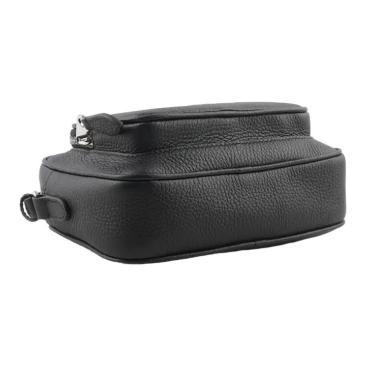 Burberry Leather Shoulder Bag, Crossbody Bag Women's Black-4