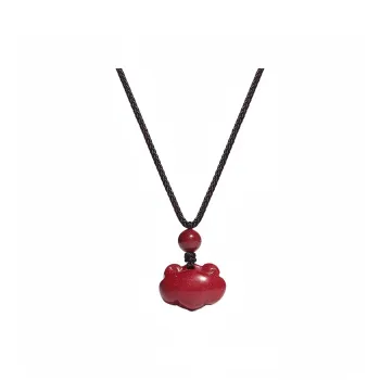 Noritake Reconstructed Cinnabar Jade Necklaces Unisex