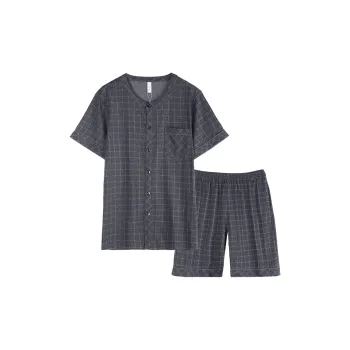 Xuan Liang Pajama Set Men's Dark Heather Gray