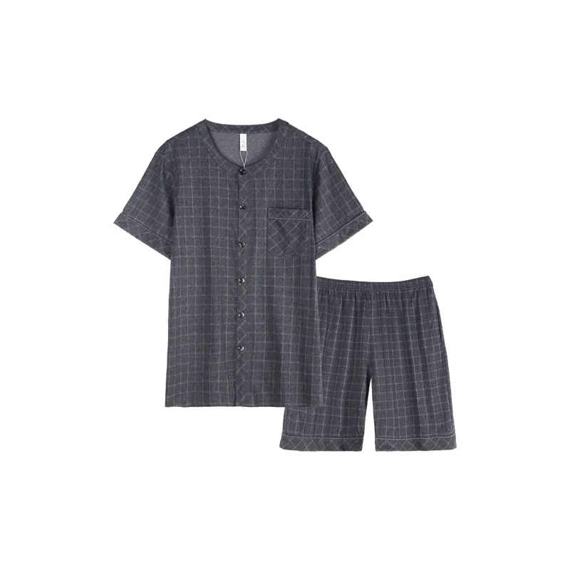 Xuan Liang Pajama Set Men's Dark Heather Gray-0
