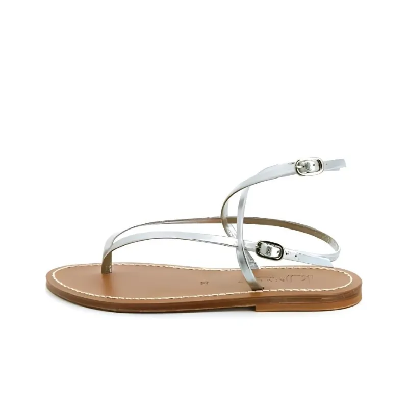 K Jacques St Tropez Strap Sandals Women's Silver-0