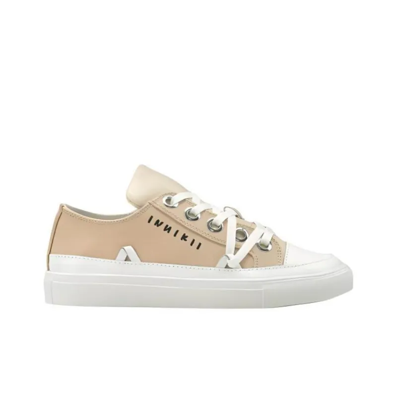 Inuikii Low Top Skateboard Shoes Women's Beige-1