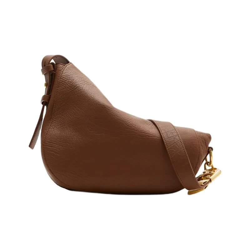 Burberry Knight Grain Calfskin Shoulder Bag, Crossbody Bag Trumpets Women's Hazelnut Brown-2