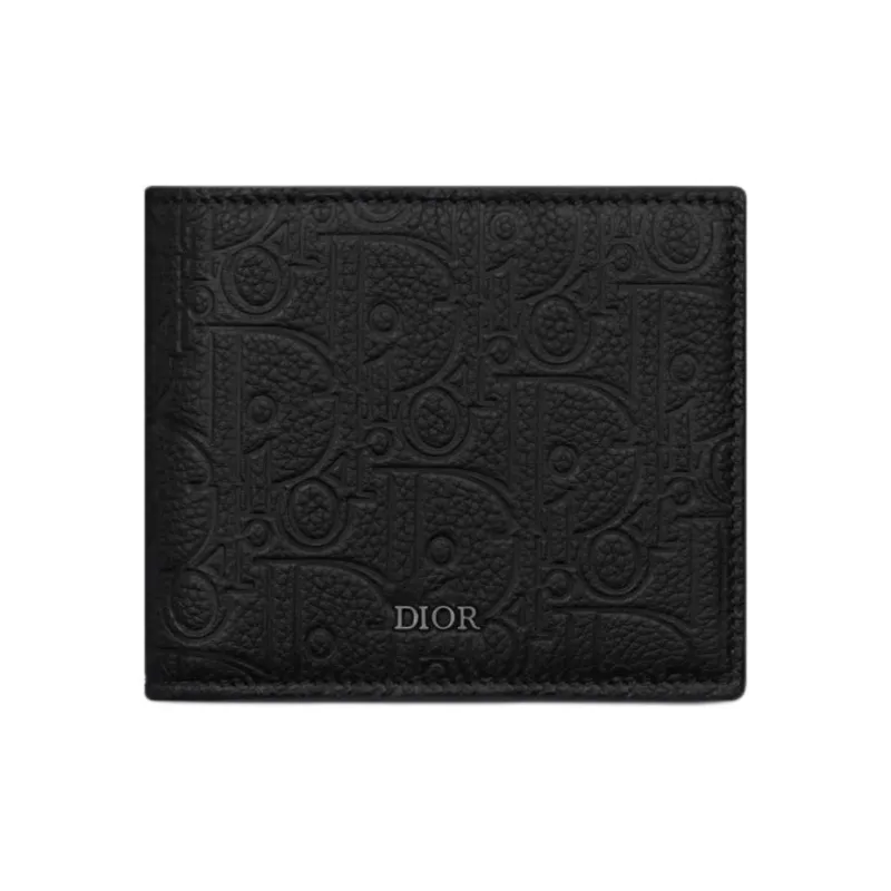 DIOR Cow Leather Wallet Men's Black-0