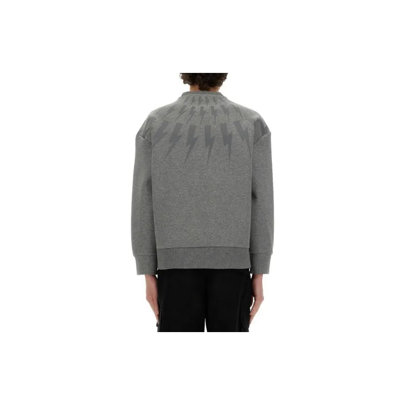 Neil Barrett Thunderbolt Printed Crewneck Sweatshirt-1