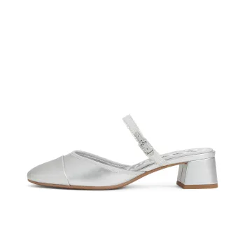 CHARLES&KEITH Composite Sole Closed Toe Slippers 4.1cm Women's