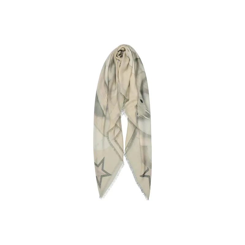 GIVENCHY Silk Scarves Women's Beige-2